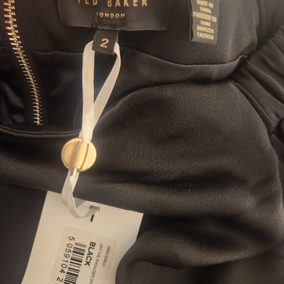 New Ted Baker Adalli Opal Off-the-Shoulder Dress - M - Picture 4 of 4